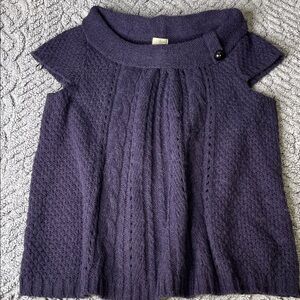 Elegant Cowl Neck Purple Sweater